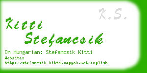 kitti stefancsik business card